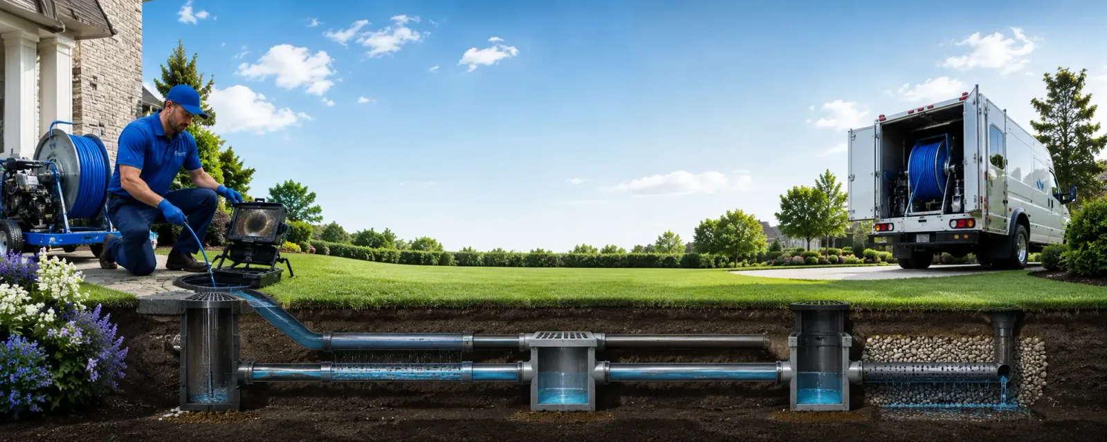 Outdoor drain cleaning information for North Pitcher, NY